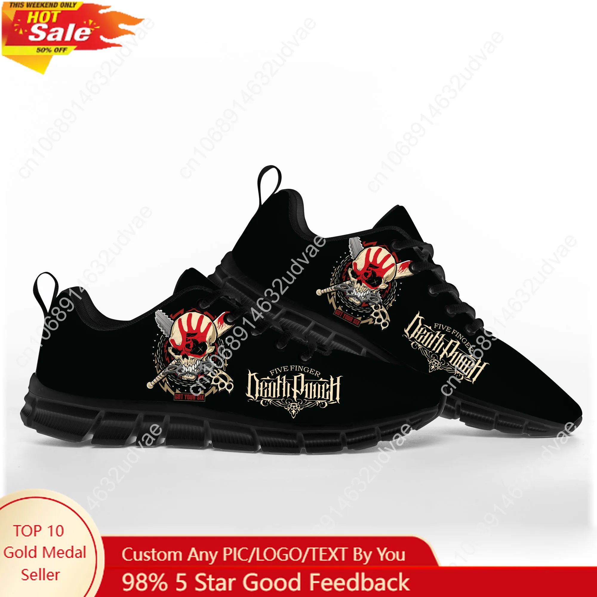 Men Shoes Sneakers - Five Finger Death Punch Spor Ayakkabıları