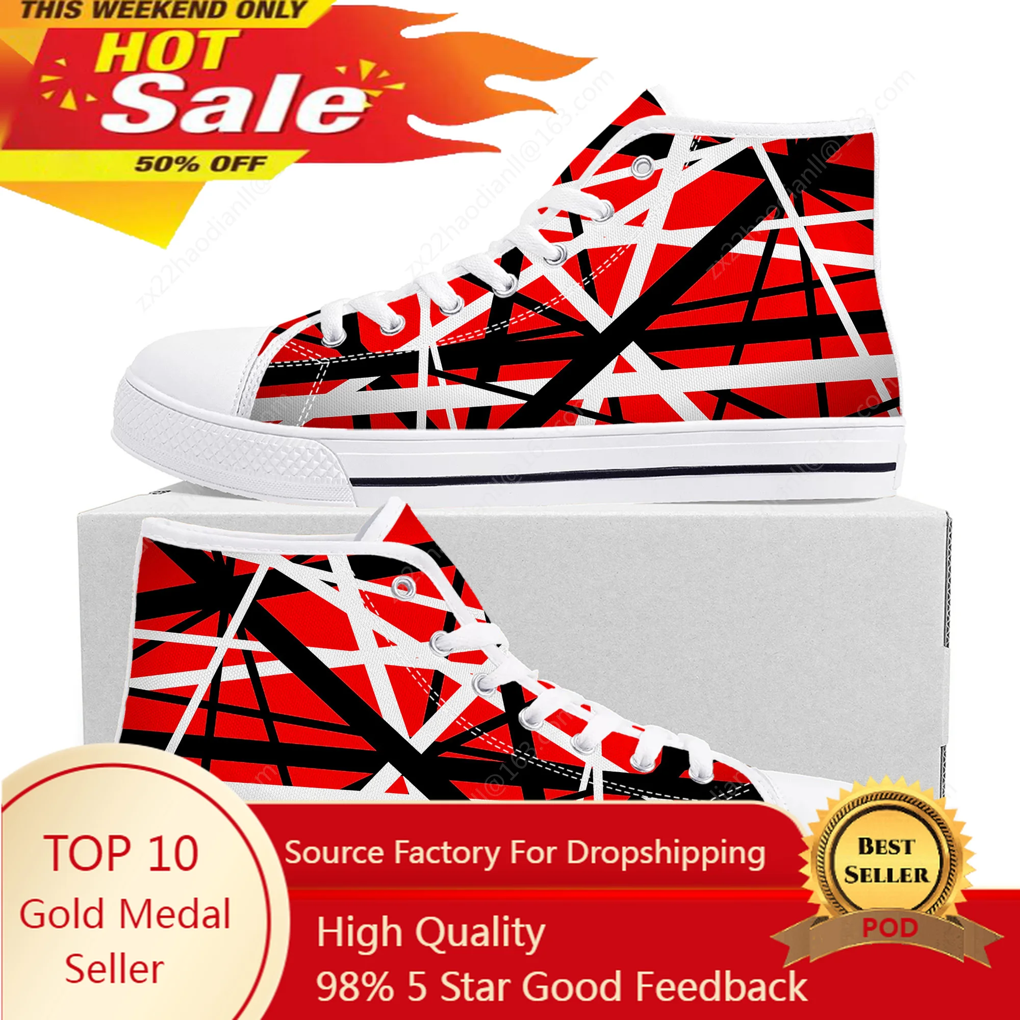 Canvas Sneaker High - Van Evh 5150 Çizgili Halen Yüksek
