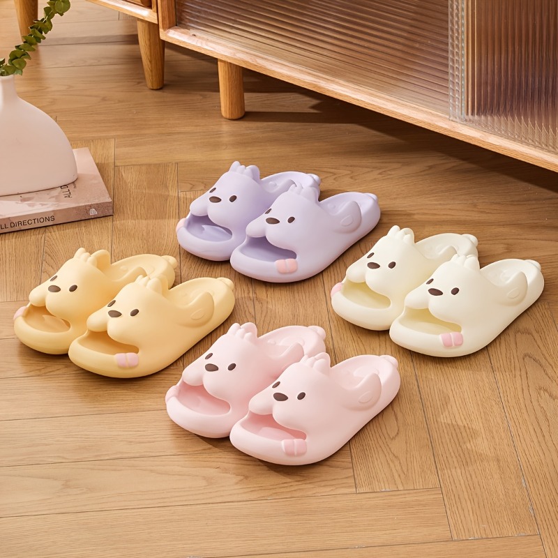 Men'S Shoes Non Slip - Sevimli Köpek Karikatür Terlikleri Kadın Erkek