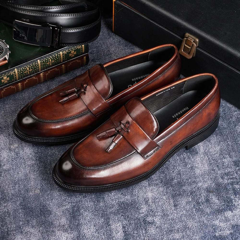 Monk Strap Shoe - Erkek Rahat Nefes Deri Loafer'lar İş