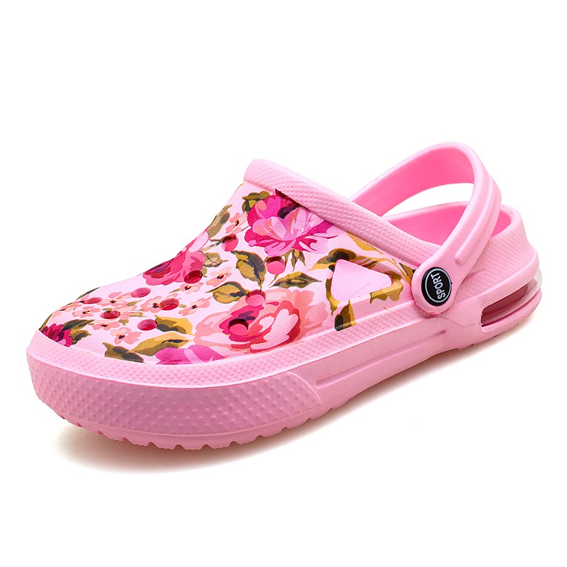 Men'S Shoes Crocs - Yaz Kadın Çiçek Graffiti Takunya Sandalet