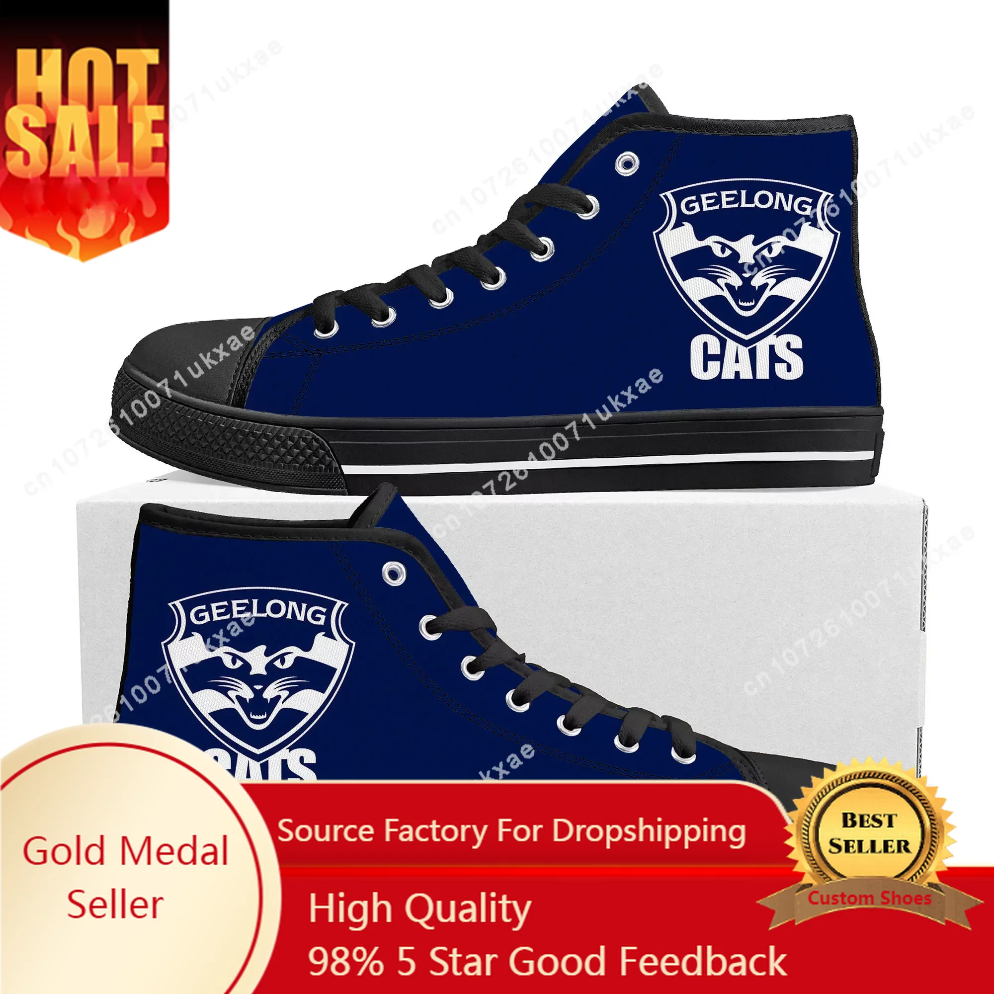 Canvas Sneaker High - Australian long kediler avustralya futbol yüksek