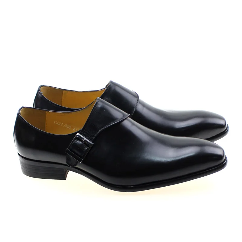 Monk Strap Shoe - Erkek Hakiki Deri Keşiş kemerli elbise