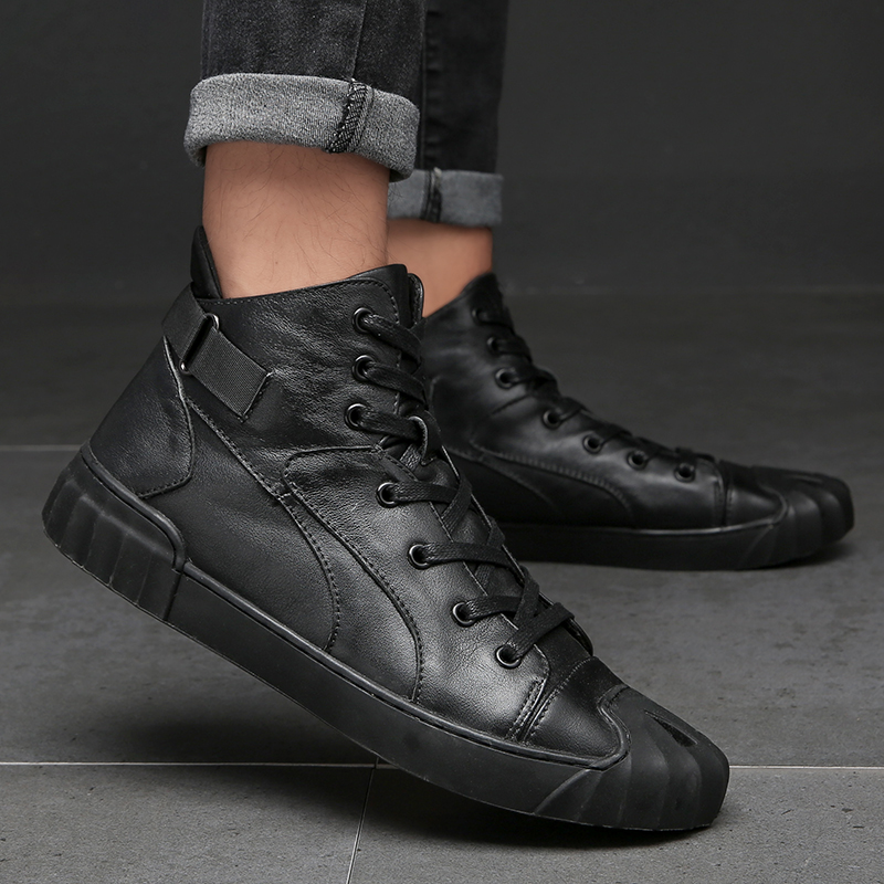 Men'S Shoes Loafers Casual - Hakiki Deri Günlük Kısa Botlar İş