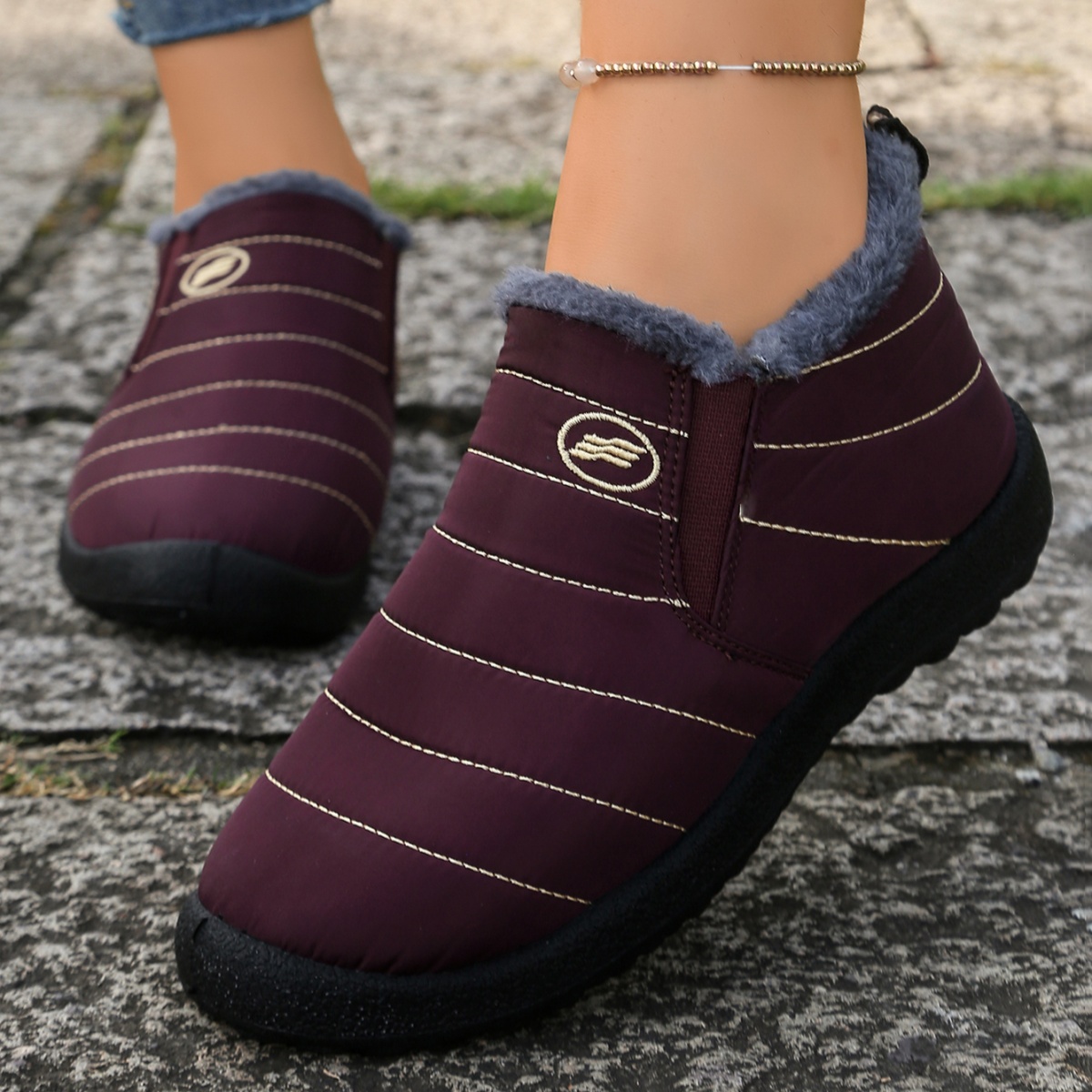 Men Shoes Online - Erkek Kürk Astarlı Su Geçirmez Kar
