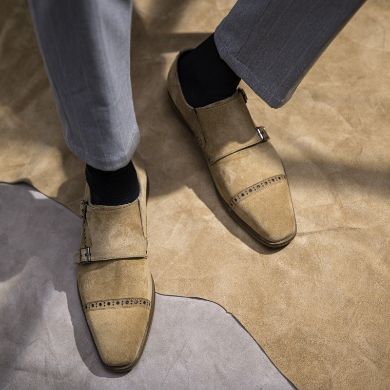Vintage tasarım erkekler elbis - Monk Strap Shoe incelemesi ve fiyatı