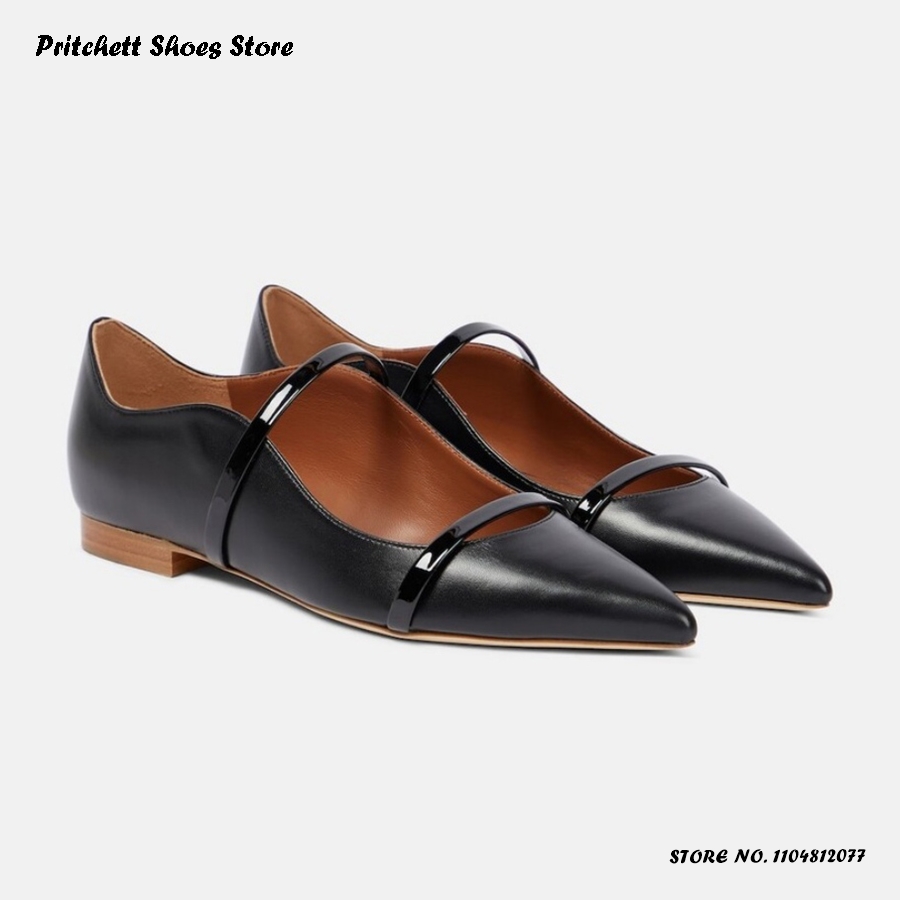 Kadın Çift Bantlı Deri Bale Ba - Men'S Shoes With Toes incelemesi ve fiyatı
