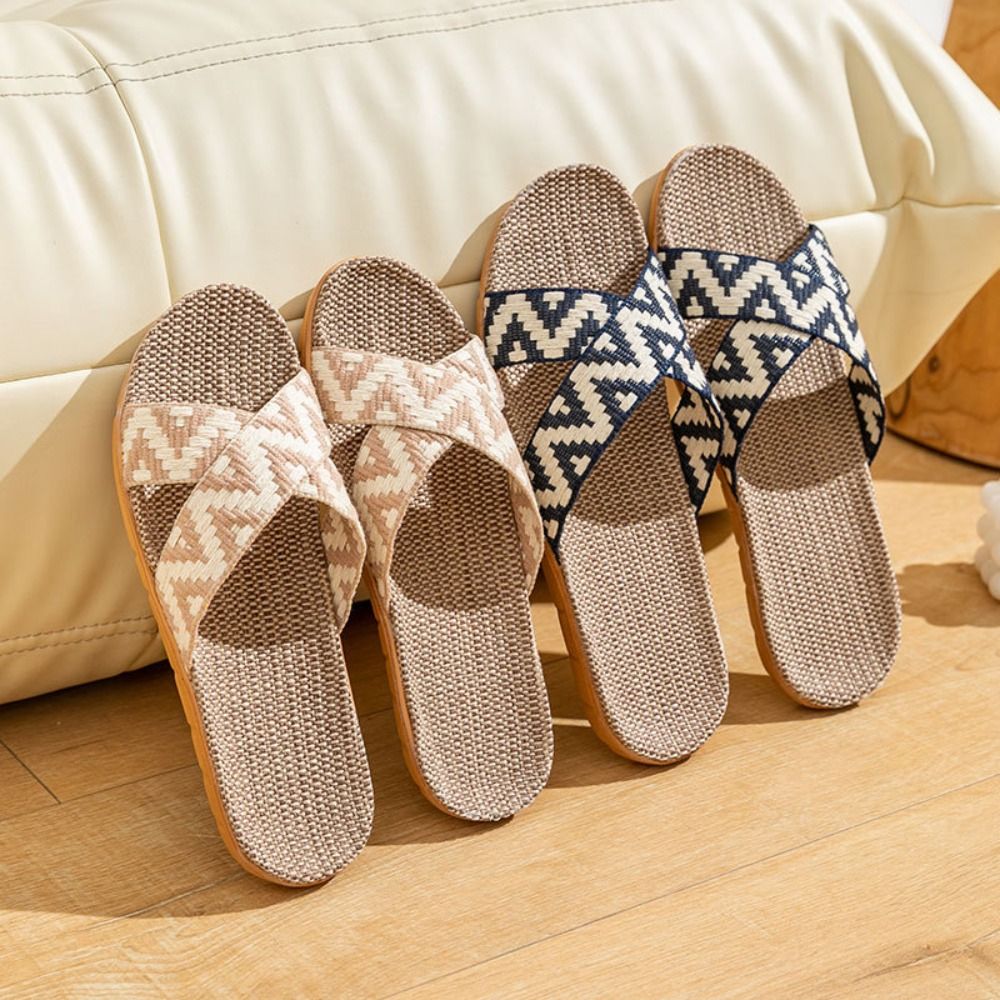 Etnik Tarz Keten Çapraz Terlik - Men'S Shoes Non Slip incelemesi ve fiyatı